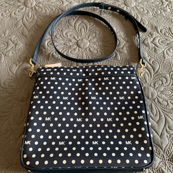 Michael Kors Navy Polka Dot Crossbody Bag - Picture 15 of 16